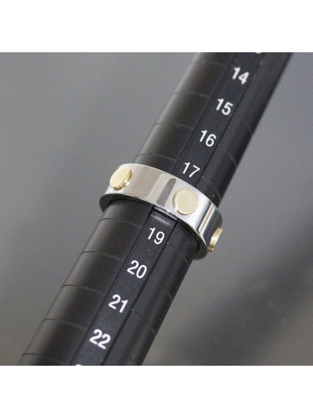 Gucci Inox Ring No 18 750 Gold Steel E0863 - Picture 7 of 7